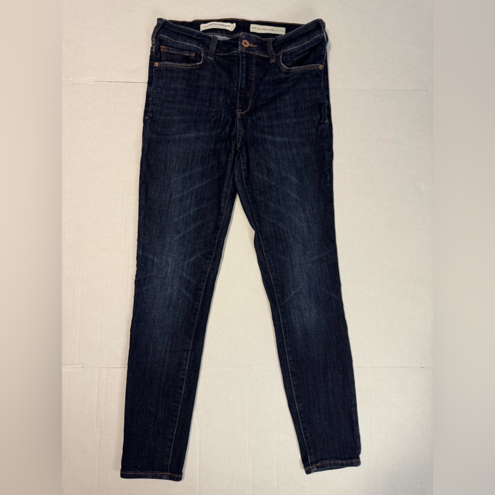 Pilcro and the Letterpress Dark Wash Skinny Jeans